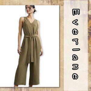 EVERLANE - The City Stripe Draped Jumpsuit Size 8